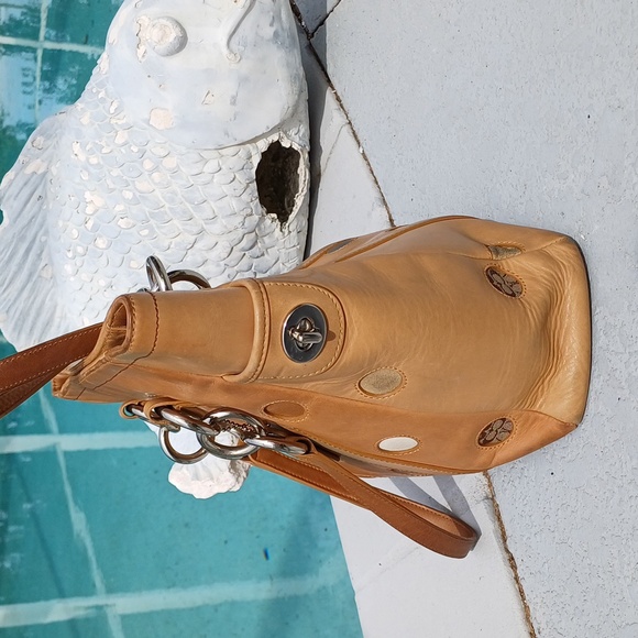 Coach Limited Edition tan leather polka dot lunch tote F09763 - Picture 6 of 16